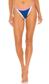 L*space Vacay Classic Bikini Bottom In Rosebud  White  & Indigo