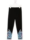 MARCELO BURLON COUNTY OF MILAN WINGS-PRINT TROUSERS