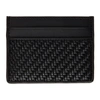 ERMENEGILDO ZEGNA BLACK PELLETESSUTA SIMPLE CARD HOLDER