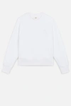 Ami Alexandre Mattiussi Logo-patch Crew-neck Sweatshirt In White