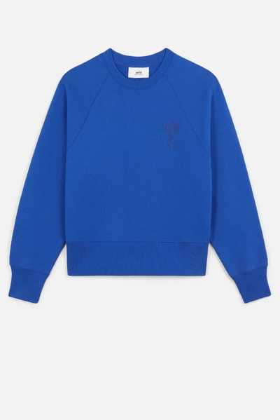 Ami Alexandre Mattiussi Ami De Coeur Sweatshirt In Blue