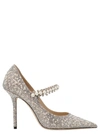Jimmy Choo Womens Ballet Pink Baily 100 Crystal And Pearl-embellished Suede Courts 6 In Pink