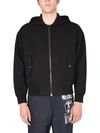 Moschino Men's Jacket With Logo In Nero