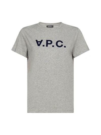 Apc T-shirt In Heathered Light Grey