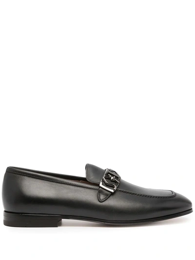 Ferragamo Nairobi Logo Plaque Loafers In Schwarz