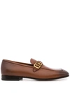 Ferragamo Nairobi Logo Plaque Loafers In Braun