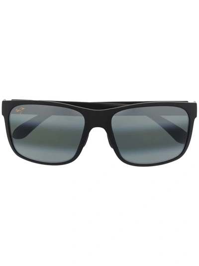 Maui Jim Square-frame Tinted Sunglasses In Schwarz