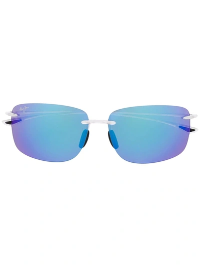 Maui Jim Square-frame Tinted Sunglasses In Blau