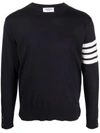 Thom Browne Four-bar Merino Wool Sweater In Blau