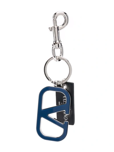 Valentino Garavani Vlogo Signature Keyring In Blau