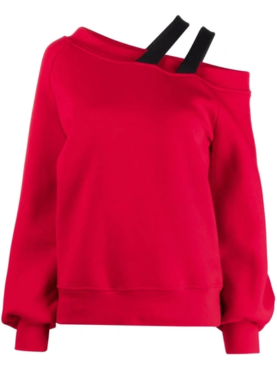 Atu Body Couture X Ioana Ciolacu Cold-shoulder Sweatshirt In Rot
