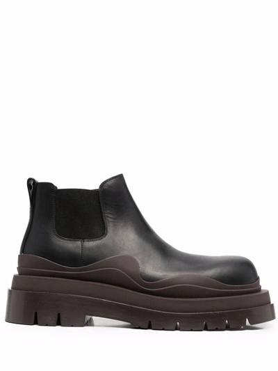 Bottega Veneta Bv Tire Ankle Boots Made Of Smooth Leather In Black