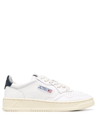 Autry White/black Leather Medalist Sneakers In Blue