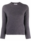 Jil Sander Knitted Long-sleeve Wool Jumper In Grau