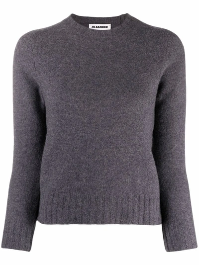 Jil Sander Knitted Long-sleeve Wool Jumper In Grau