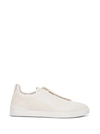 Z ZEGNA IVORY LEATHER SNEAKERS