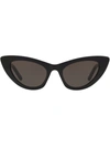 Saint Laurent Sl213 New Wave Lily Acetate Cat-eye Sunglasses In Grey