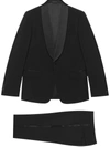 Gucci Single-breasted Trouser Suit In Black