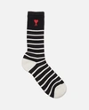 AMI ALEXANDRE MATTIUSSI AMI PARIS RIBBED STRETCH COTTON SOCKS,0003254900475580064