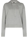 More Joy Logo-embroidered Cropped Hoodie In Grau