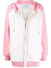 Az Factory Free To Color-block Organic Cotton-jersey Hoodie In Weiss