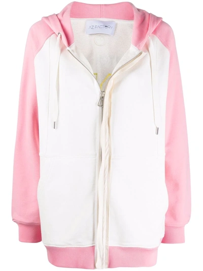 Az Factory Free To Color-block Organic Cotton-jersey Hoodie In Bunt