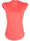 Attico Heavy Jersey T-shirt In Orange