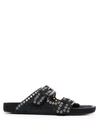 Isabel Marant Lennyo Studded Suede Sandals In Schwarz