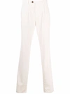 Brunello Cucinelli Slim-cut Chinos In Weiss