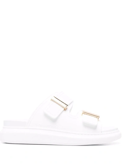 Alexander Mcqueen Hybrid Flatform Sandals In White