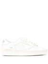 Golden Goose White Stardan Leather Sneakers With Star Motif In White