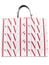 Valentino Vltn Times Tote Bag In Weiss