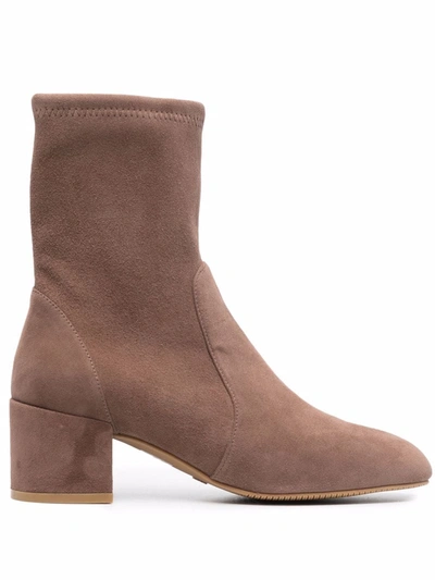 Stuart Weitzman Yuliana 65mm Ankle Boots In Brown
