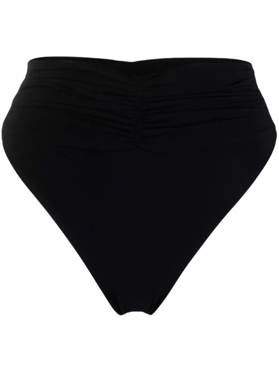 Magda Butrym Ruched High-waisted Bikini Briefs In Black