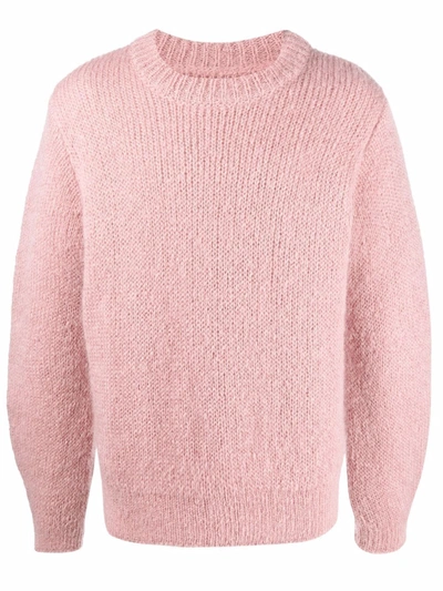 Jil Sander Chunky Knit Crewneck Jumper In Rosa