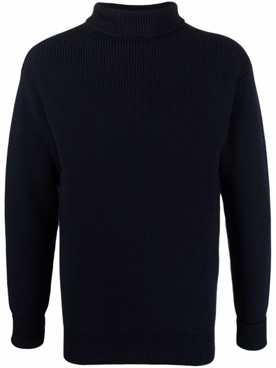 Jil Sander Cashmere-knit Roll-neck Jumper In Schwarz