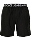 DOLCE & GABBANA LOGO-WAISTBAND SWIM SHORTS