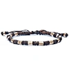 Harbour Uk Bracelets Hammered Gold & Knotted Brown Rope Bracelet For Men - Vik In Rope