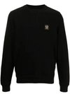 Belstaff Felpa Con Patch Logo In 黑色