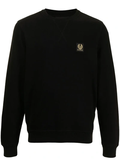 Belstaff Felpa Con Patch Logo In Black