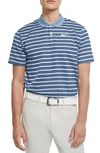 Nike Men's Dri-fit Golf Victory Striped Polo Shirt In Hydrogen Blue/ Diffused Blue