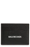 Balenciaga Portacarte Con Logo Traforato In Black