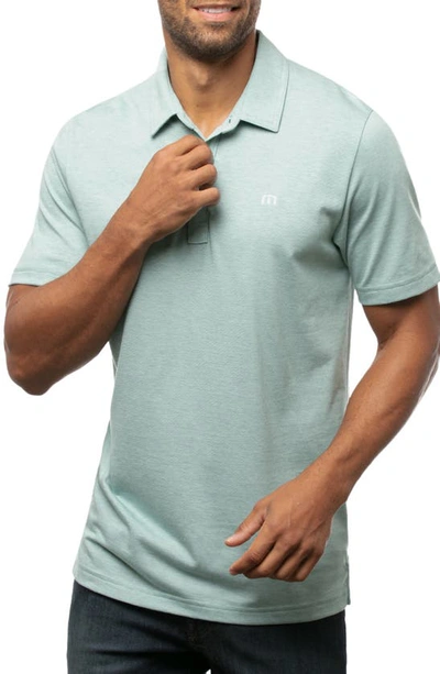 Travismathew Travis Mathew The Zinna Slub Pique Polo In Heather Beryl Green