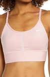 Nike Dri-fit Indy Sports Bra In Pink Glaze/ White