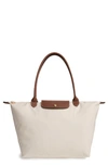Longchamp Large Le Pliage Tote In White