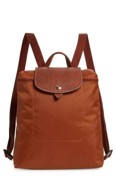 Longchamp Le Pliage Backpack In Cognac