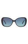 Tiffany & Co Tiffany T 55mm Gradient Butterfly Sunglasses In Azure