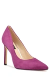 Nine West 'tatiana' Pointy Toe Pump In Purple Suede