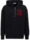 Alexander Mcqueen Jersey Hoodie With Logo In Black