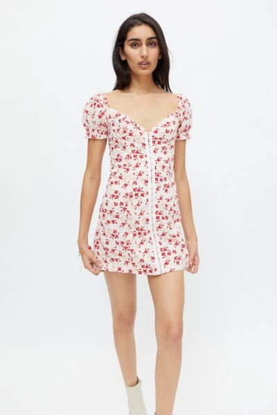 Urban Outfitters Uo Britney Hook & Eye Mini Dress In Pink